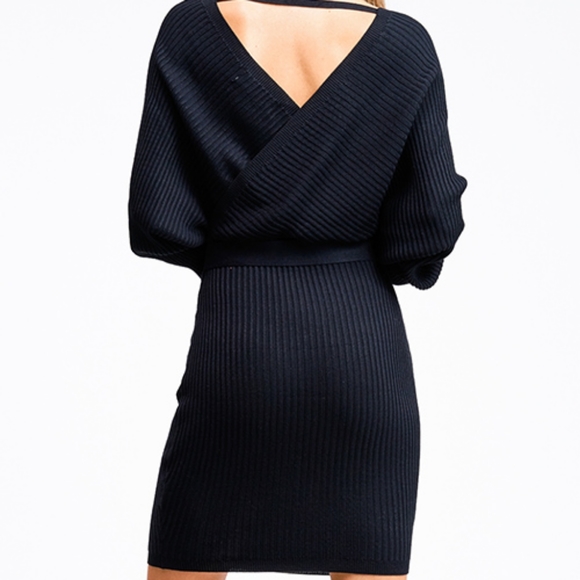 New Boutique black ribbed mini dress HOLIDAY SPECIALS - Picture 4 of 5